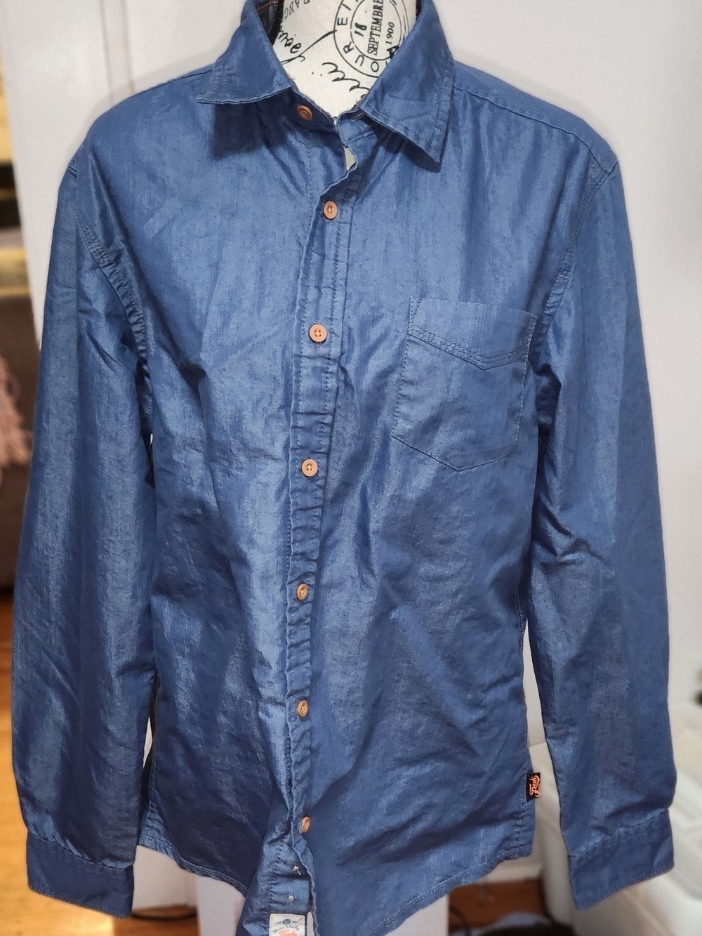 fresh Denim-Look Men's Shirt Large